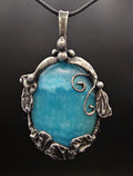 Blue Dragon Vein Agate Pendant
