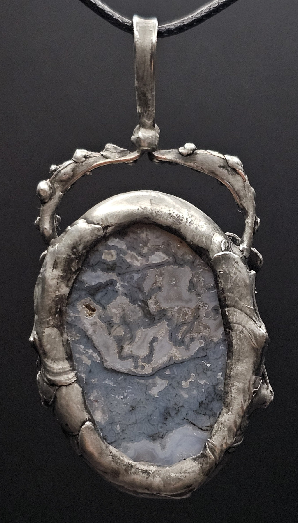 Gray Ocean Jaspar Pendant