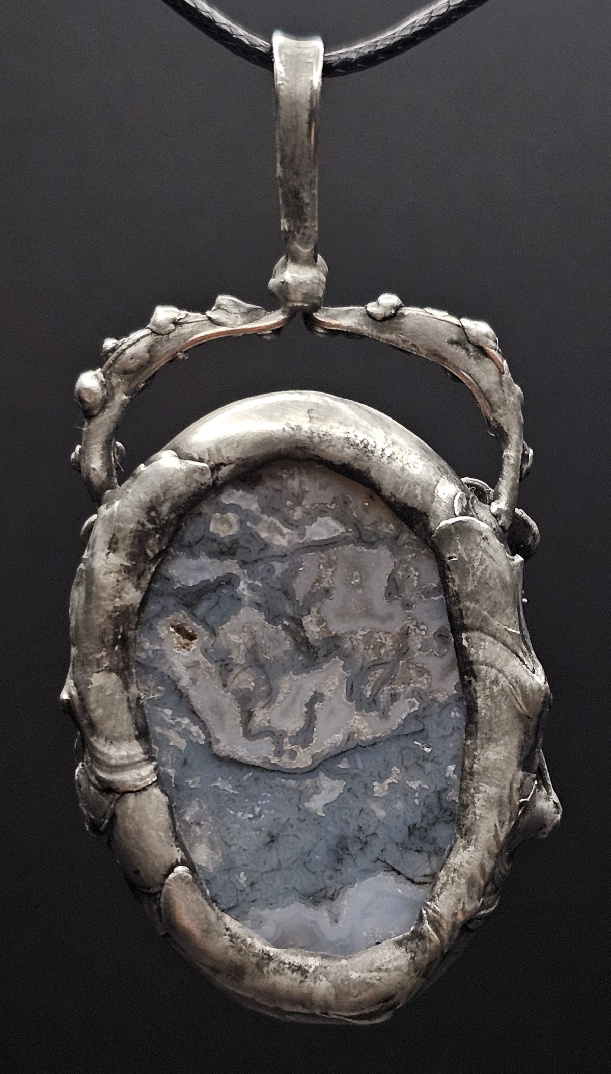 Gray Ocean Jaspar Pendant
