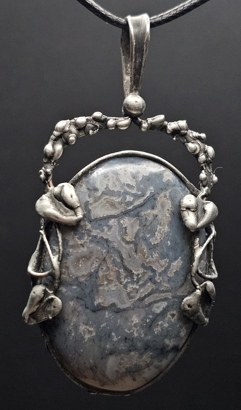 Gray Ocean Jaspar Pendant