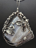 Gray Orca Agate Pendant