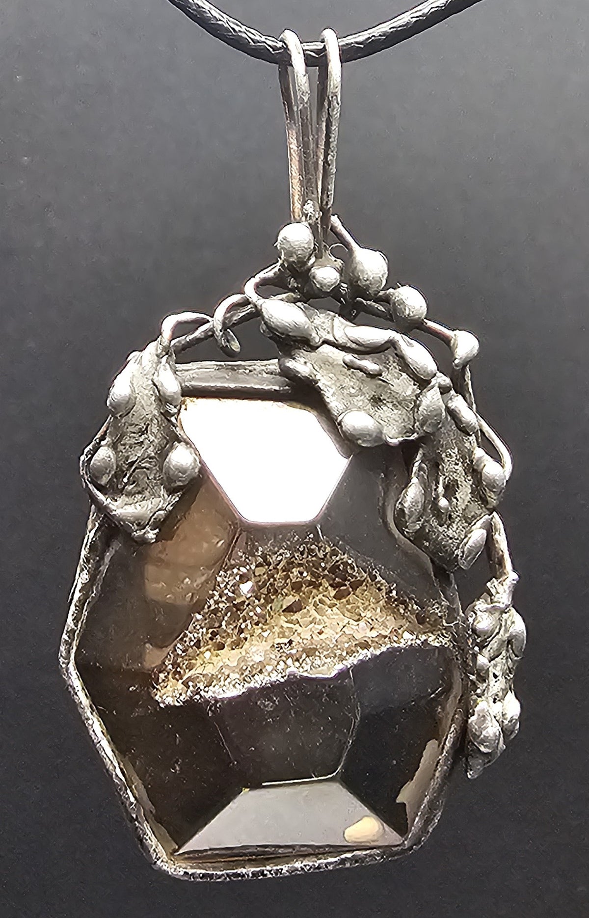 Titanium-Coated Druzy Agate Pendant