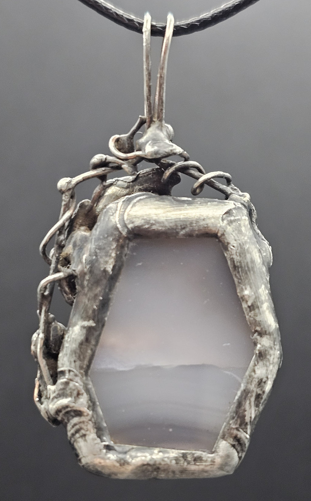Titanium-Coated Druzy Agate Pendant