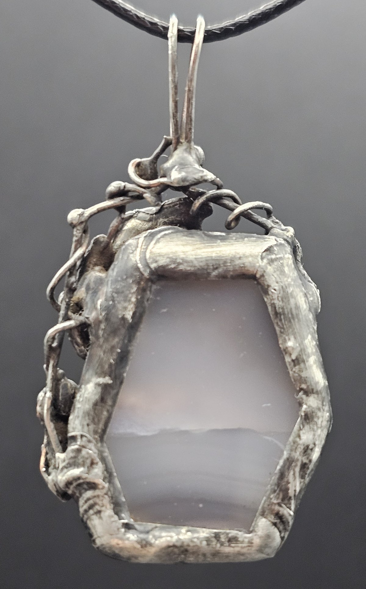 Titanium-Coated Druzy Agate Pendant